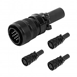 14-Pin Male Plug,14Pin Connector Stainless Steel Connector Industrial Cord Mounted Male Power Connector Tig Welding Accessories Remote Current Control And Wire Feeder Functions ,14 Pin Connector Male