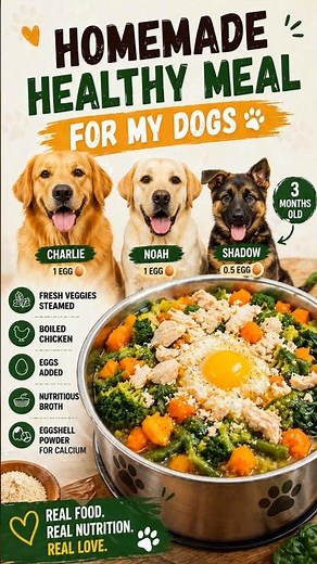 Homemade Healthy Dog Food Recipe 🐶 | Best Meal #labrador #germanshepheard #goldenretriever #puppy