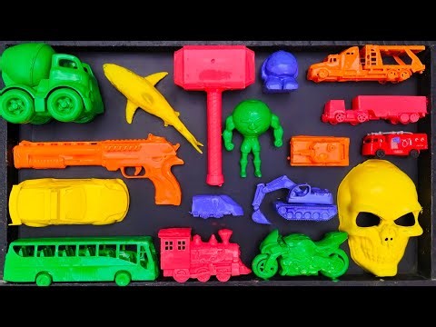 Membersihkan Mainan Mobil Balap, Truck Molen, Kereta Api, Tank, Bus Telolet, Excavator, Tracktor