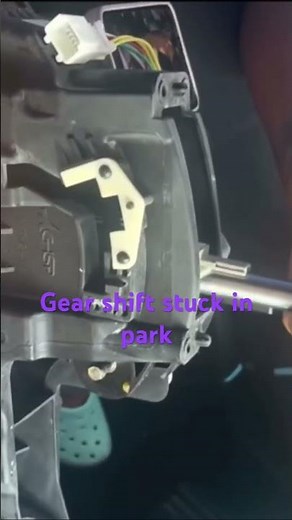 Fixing Nissan common problem with gear shift stuck full video on page #camaromom#cargirl#nissan