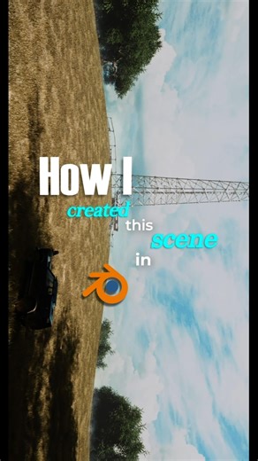 learn how to create this scene in blender #blender #3d #blenderbasics