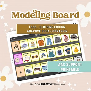 I See… Clothing Edition Modeling Board (AAC Support Printable) - Etsy Australia