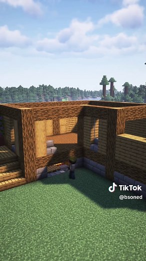 Simple Starter Cabin House in Minecraft
