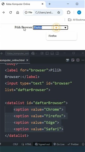 Atribut list HTML: Input Jadi Ada Pilihan Otomatis!