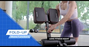 leikefitness Deluxe Multi-Function Deep Sissy Squat Bench Home Gym Workout Station Leg Exercise Machine 8400