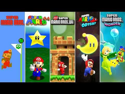 Evolution of Level Endings in Mario Games (1983 - 2026)