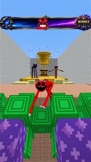 Hoppy X Bearhug X Catnap VS Challenging Parkour 💀🤯😍 #minecraft #roblox #poppyplaytime