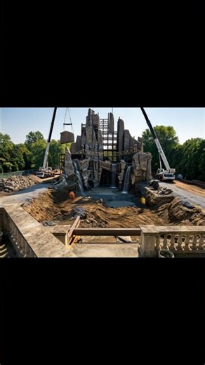 We Built an EPIC Waterfall Mountain Pool on This Massive Estate #luxurypool #epicpools #pool