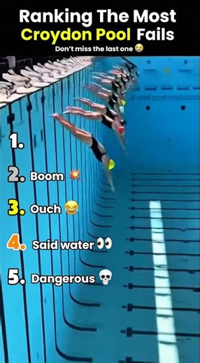 Ranking the most croydon pool fails 😱😱 | #shorts #swimmingpool #funny