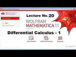 Differential Calculus in Mathematica lecture 20