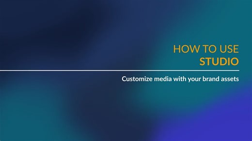 Bynder Studio Tutorial