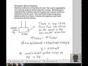 Ballistic Pendulum, Conserve Momentum and Energy