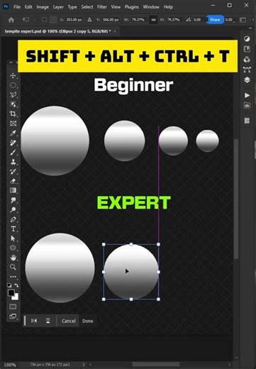 Duplicate+ scale+ Repeat | Photoshop Tutorial