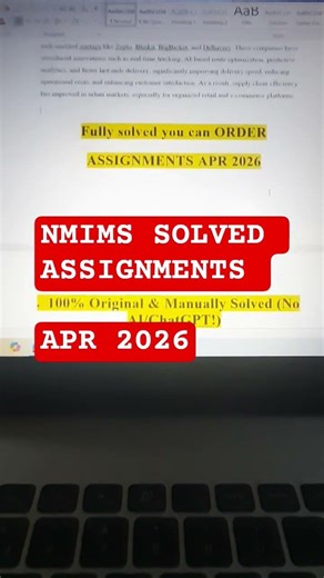 NMIMS Assignment Help for All Programs APRIL 2026 | NMIMS Distance Learning |NMIMS Online MBA progr