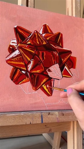 78K views · 127 reactions | Put a bow on it this holiday season with a shiny and vibrant piece of original art from Etsy seller Cansupo, whose art is characterized by cheerfulness and a meticulous attention to detail!  | Etsy | Facebook