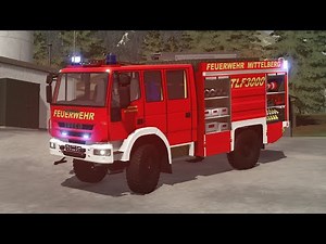 LS22 Feuerwehrfahrzeuge Iveco Magirus TLF3000 - Feuerwehr Mittelberg
