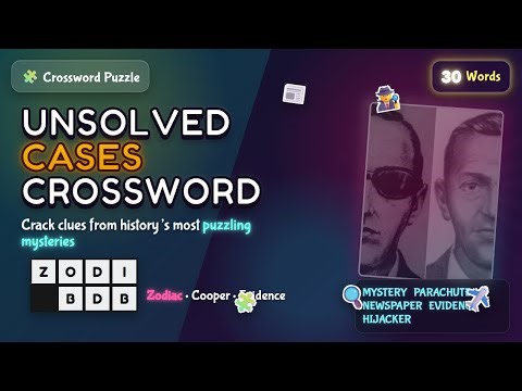 Can You Solve This Unsolved Cases Crossword? 🕵️