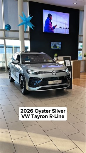 Frank Keane Volkswagen on Instagram: "How good does Oyster Silver look on our new 2026 VW Tayron R-Line 75 😎 This model being an R-Line 75 model comes equipped with a host of features which include 15” Infotainment screen Area view camera Augmented Reality HUD LED Matrix Headlights LED Plug 3D tail lights Dynamic light assist Memory feature for park assist Travel assist/ Emergency assist Want to learn more about the new Tayron? Click on the link in our bio to visit our website"