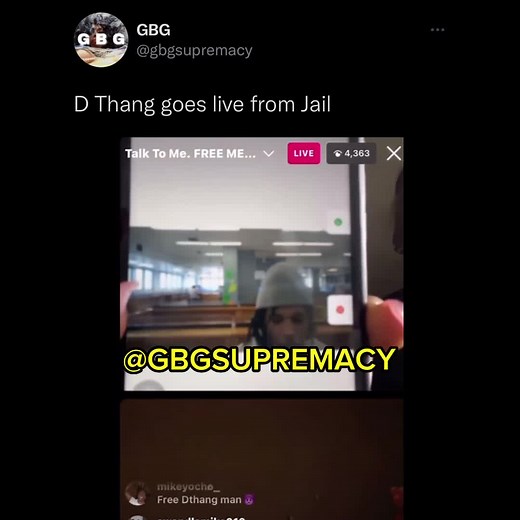 Follow @gbgsupremacy on insta #gbgsupremacy #woosupremacy #ddosama #dthangracks #dthang #rpt #ygz #stunnageek #onlyinnewyork #bronxdrill Dthang live at jail