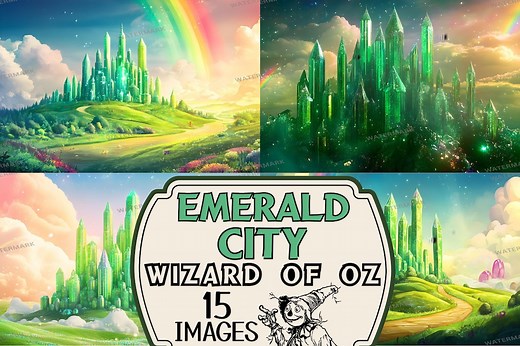 Emerald City Wizard of Oz Backdrops | 15 Fantasy Images (digital Download) - Etsy