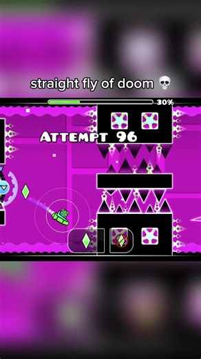 Watch until the end 😭 | Genuinely thought i had to fly through them spikes | ⚠️ Mobile Player #geometrydash #clubstep #demon #straightfly #invisiblespike