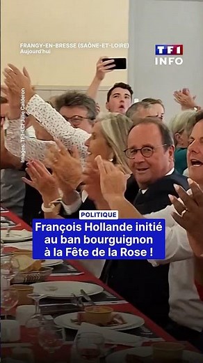 🎶 François Hollande initié au ban bourguignon à la Fête de la Rose !｜TF1 INFO