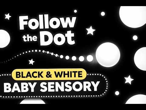 Follow the Dot Black & White Slide High Contrast Baby Sensory Video Visual Stimulation for Newborns