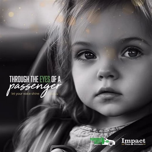 This week is National Passenger Safety Week! Join the “Through the Eyes of a Passenger: Let Your Voice Shine” campaign to empower passengers to speak up and remind drivers that the choice they make behind the wheel impacts everyone in the vehicle. 💖 Get the content at SpeakUp4Safety.org #LetYourVoiceShine #NPSW #SpeakUp4Safety #PassengerSafety | Impact Teen Drivers