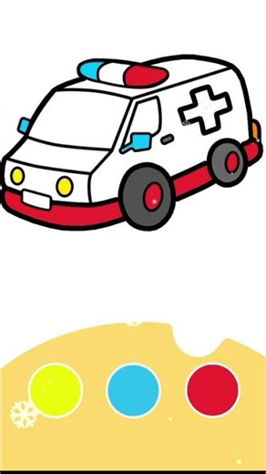 Ambulance Coloring for Kids 🚑✨ Super Satisfying!