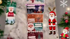 Christmas Gift Tags, Self-Adhesive Christmas Tags for Gifts, Waterproof Holiday Stickers for Christmas Wrapping Paper, Gift Bags & Boxes for Women, Men & Kids (2.95" x 1.6") (D)