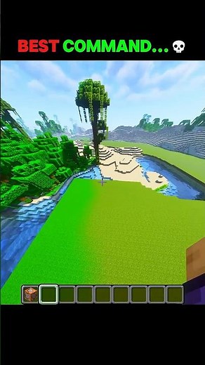 Minecraft Secret Command Block Trick! 💀 (Grass Hack)#minecraft #minecraftshorts #shorts