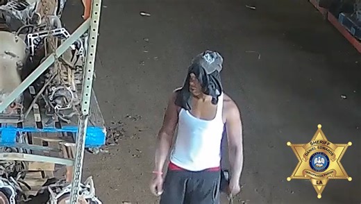 Suspect Wanted in Amite Business Burglary Amite, LA - The Tangipahoa Parish Sheriff's Office is asking the public's assistance in identifying a burglary suspect. Sheriff Daniel Edwards says on August 12, 2023, an unidentified male entered the business of A&B Motors in Amite and removed items from a vehicle which was parked on the property. The suspect captured on security camera footage is a black male, seen wearing a white muscle shirt, black shorts and a black shirt draped over his head. Sheri
