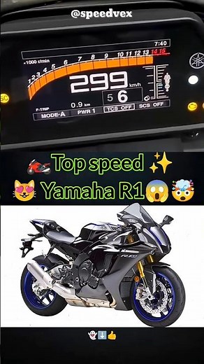 🎯Yamaha R1 Top Speed 300KM/H nster👀👍🏻#r1 #yamahar1 #shorts
