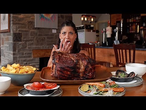 THE ASHVILLE STEAKHOUSE 96oz T-BONE STEAK CHALLENGE THAT 50+ PEOPLE HAVE FAILED! | ‪@LeahShutkever‬