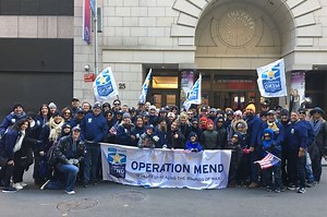 UCLA Operation Mend’s wounded warriors march in New York City Veterans Day Parade