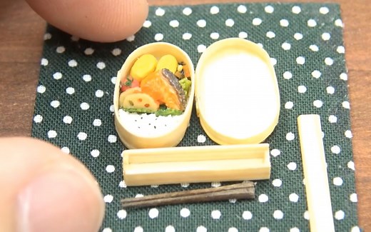 【DIY mini food】做一份迷你小便当 - How to make Miniature Japanese Bento (fake food)