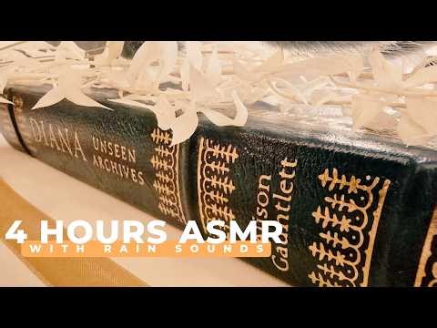 ⏰️ 4 Hours of Book Page Turning and Rain Sounds for Sleep, Study & Relaxation - No Talking
