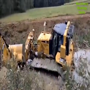 6.1M views · 13K reactions | CAT D6 makes a fish pond and CAT D6 gets stuck in the pond | Machinery Working Skills | Facebook