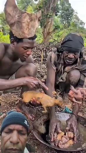 When the tribe tested monkey meat for the first time#shortsvideo