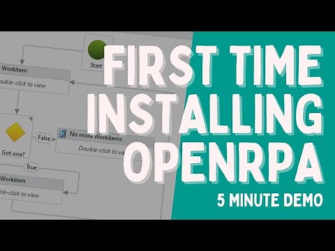 First Time Installing OpenRPA