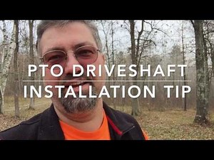 3PT PTO Driveshaft Installation Tip for your Tractor