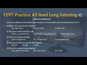CEPT Practice A2 Level Long Listening about computers