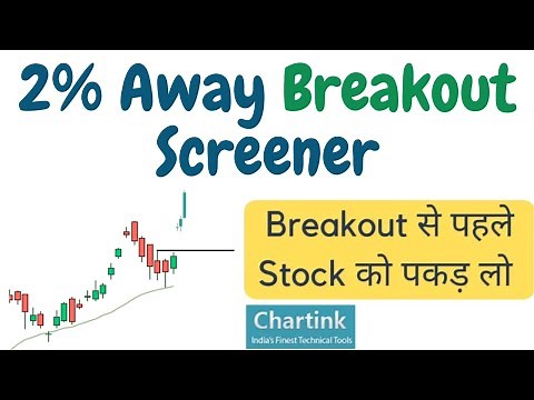 Chartink Breakout Screener | Find Stocks Before Breakout | Away from Price , Intraday [Chartink]