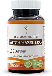 Secrets of the Tribe Witch Hazel Leaf 60 Capsules, 1000 mg, Witch Hazel Leaf (Hamamelis virginiana) Dried Leaf (60 Capsules)