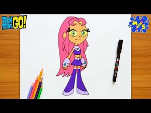 How To Draw Starfire | Teen Titans Go! (Step-by-Step Drawing Tutorial)