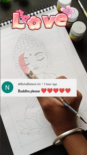 Cute Buddha Coloring Drawing 🎨🙏 Easy Step by Step Art for Beginners | Relaxing & Peaceful Art ✨#yt