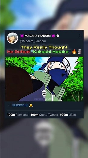 They Really Thought He Defeat Kakashi Hatake 🔥🗿 #naruto #kakashi #sasuke