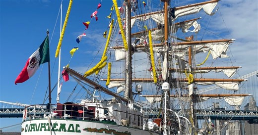 Mexican ship's collision with Brooklyn Bridge leaves locals in disbelief
