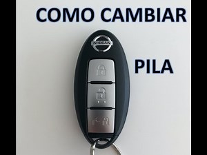 How to change the battery of a Nissan car remote control.