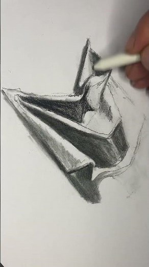 How to Draw Realistic Fabric with Charcoal Pencil | Light and Shadow Study